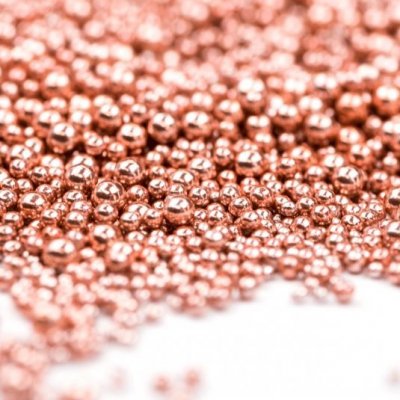 Dragées  - Dragées perles en sucre rose gold métallisé : illustration