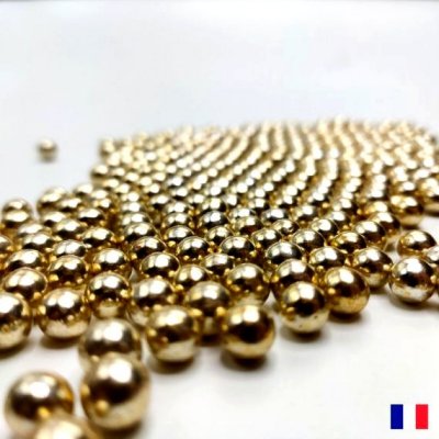 Dcoration de table de Nol  - Drages Perles De Sucre or - Billes Dores  70 Gr : illustration