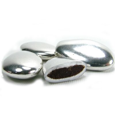 Dco de table Baptme  - Drages chocolat brillant - Argent 250 gr : illustration