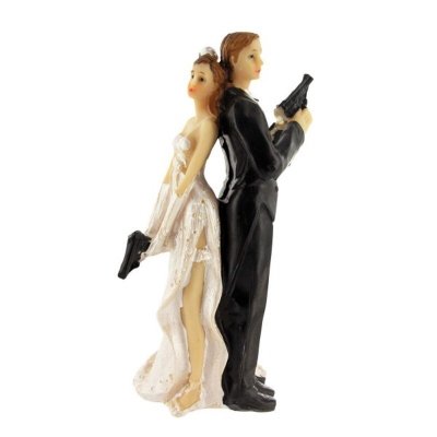 ARCHIVES  - Figurine mariage couple de maris espions : illustration