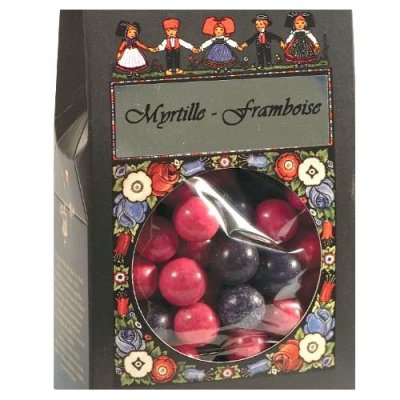 Bonbons, Confiserie et Chocolat  - Bonbons Fruit Rouge - Myrtille Framboise - Hansi : illustration