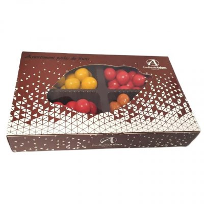 Dcoration de Fte, Anniversaire, Mariage, Baptme  - Coffret de ptes de fruits assortiment 4 saveurs 280gr : illustration