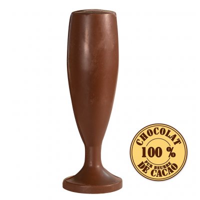 Nol  - Flute champagne en chocolat au lait 100 Gr : illustration