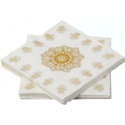 Dcoration de Table  - Serviettes Orientales Or x 20 pices : illustration