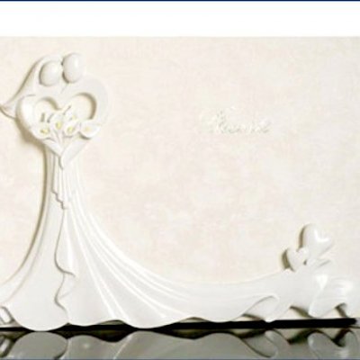 Mariage et Accessoires  - Livre d'or mariage relief stuc 