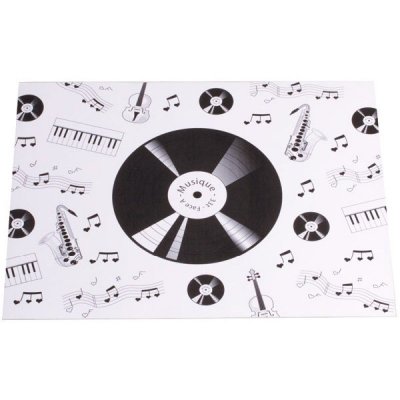 Dcoration de Fte, Anniversaire, Mariage, Baptme  - Lot de 12 Sets de table - Thme et Note de Musique : illustration