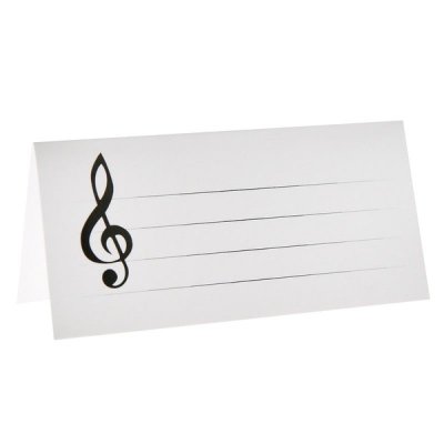 Dcoration de Table  - 10 Marque places en carton musique : illustration