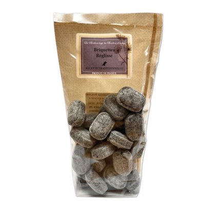 Dco de table Baptme  - 200 gr bonbons d'antan briquette fourr rglisse : illustration