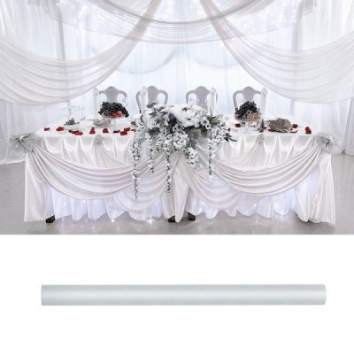 Decoration Mariage  - Tenture de salle organza blanc 50 mtres : illustration