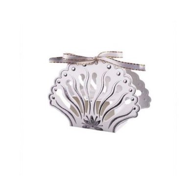 Decoration Mariage  - Botes  drages coquillage blanc et argent - Lot ... : illustration