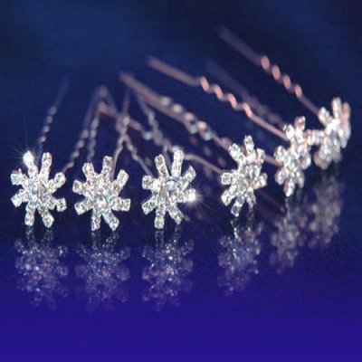 Bijoux de Mariage  - pingles pics  cheveux mariage flocon de cristal ... : illustration