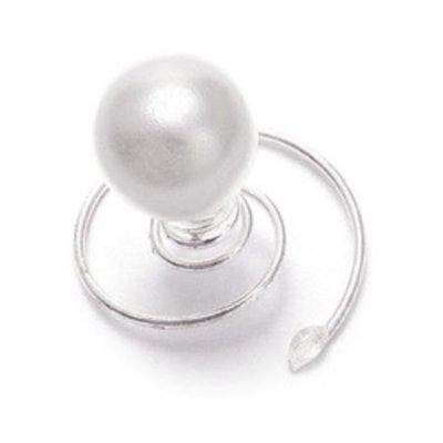 Accessoires De Mariage  - Twisters Curlies Perle Blanche 5 mm (lot de 3)  : illustration