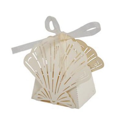 Dcoration de Table Mariage  - Boite  Drage Coquillage Mariage  (Lot de 10) : illustration