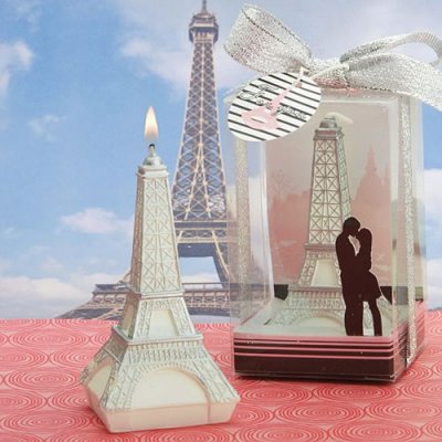 Bougie dcoration mariage  - Mariage Thme Paris Bougie Tour Eiffel : illustration