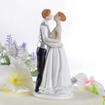 Decoration Mariage  - Figurine mariage couple de mariés tendresse : illustration