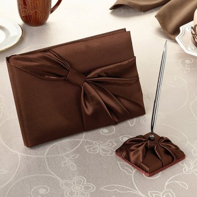 Mariage et Accessoires  - Livre d'or Chocolat Dco Mariage : illustration