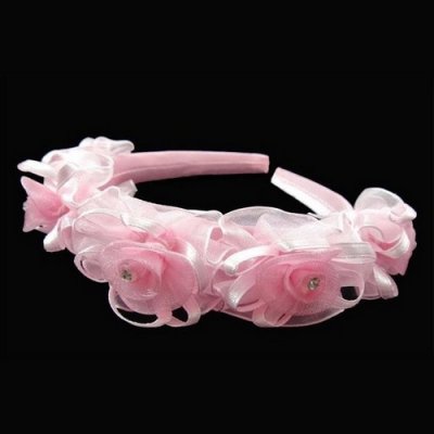 Diadme Couronne Enfant  - Diadme Floral Rose Serre Tte Enfant  : illustration