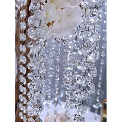 Dco de table Baptme  - 1 m de guirlande Diamants Transparent Dco Mariage  : illustration