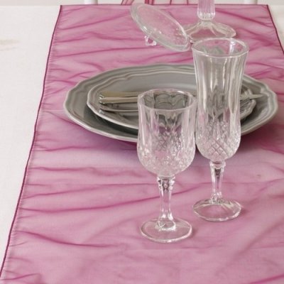 Dcoration de Table  - Chemin de Table Mariage Organza Raisin (Lot de 5) : illustration