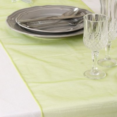 Dcoration de Table Mariage  - Chemin de Table Mariage Organza Vert Pomme (Lot de ... : illustration