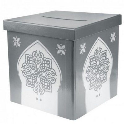 Urnes et Tirelires Mariage  - Urne Mariage Tirelire Orientale Argent  : illustration