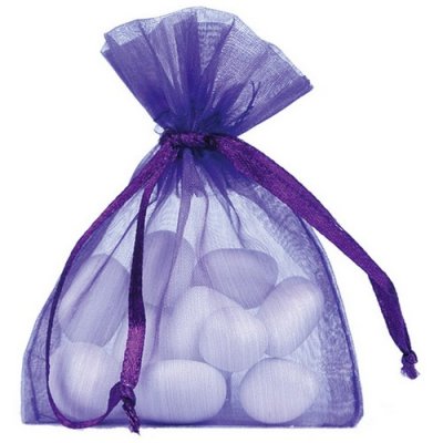 Contenant dragees pour communion  - Contenant Sachet   Drages Organdi Violet (lot de ... : illustration