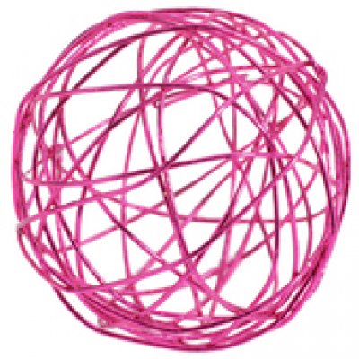 Dco de table Communion  - Boule en mtal fuchsia x 10 dco de table mariage  : illustration