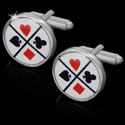 Mariage thme casino poker Las Vgas  - Boutons de Manchette Las Vegas Casino Poker  : illustration