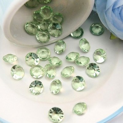 ARCHIVES  - Déco table mariage diamant vert clair : illustration