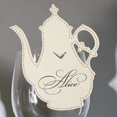 Decoration Mariage  - Marque Place Thire 8 x 8 cm x 10 pices : illustration