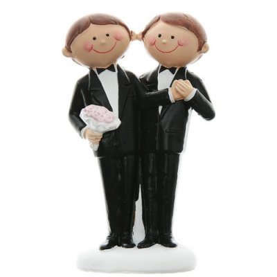 ARCHIVES  - Figurine Mariage Couple de Mariés Mr et Mr  : illustration