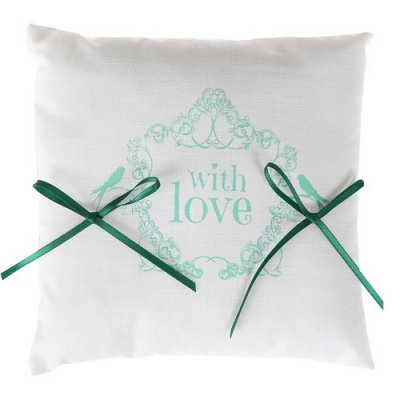 Mariage thme With Love  - Coussin pour Alliances Vintage 