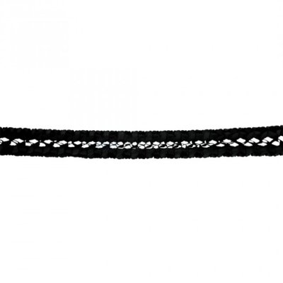 ARCHIVES  - Guirlande boa 4m noir en papier : illustration