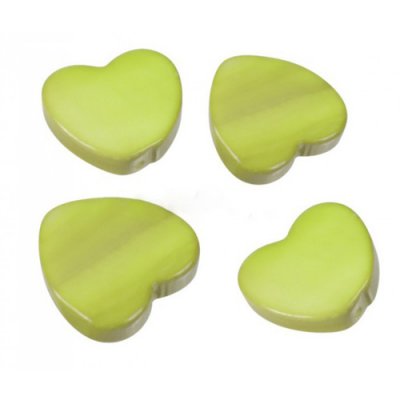 ARCHIVES  - 24 petits coeurs nacre, vert anis Dcoration de table ... : illustration