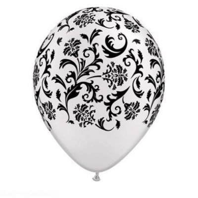 Dcoration de Salle de Mariage  - Ballon baroque blanc Dcoration mariage (lot de 5) : illustration