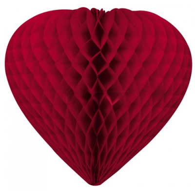 ARCHIVES  - Coeur bordeaux en papier ignifugé de 30 cm à suspendre ... : illustration