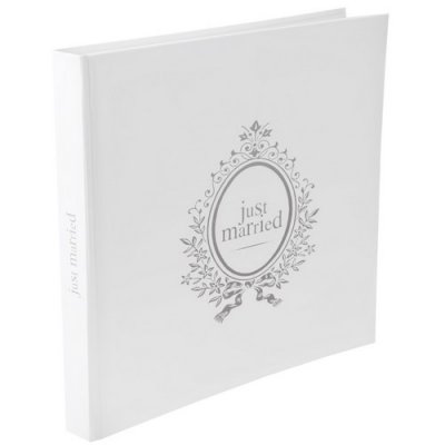 Livre d'or Mariage  - Livre d'or blanc Just Married : illustration