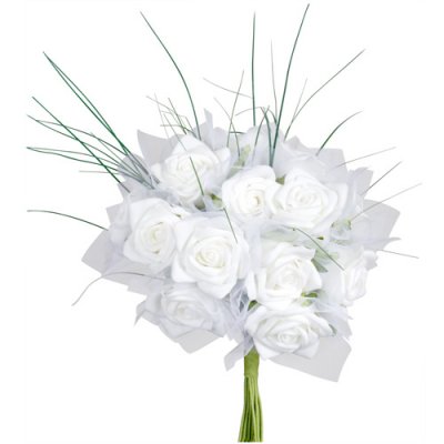 ARCHIVES  - Bouquet de la Marie 18 Roses Blanches : illustration