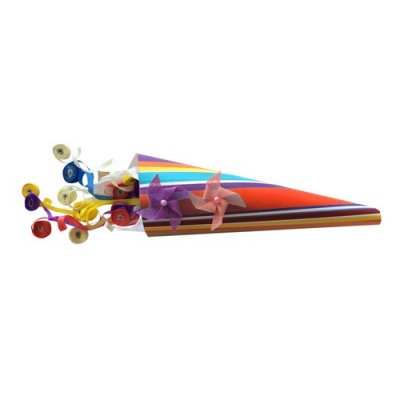 Sortie d'glise  - Cornet lanceur de serpentins colors : illustration