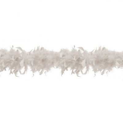 Guirlande boa plumes blanches Décoration de table mariage