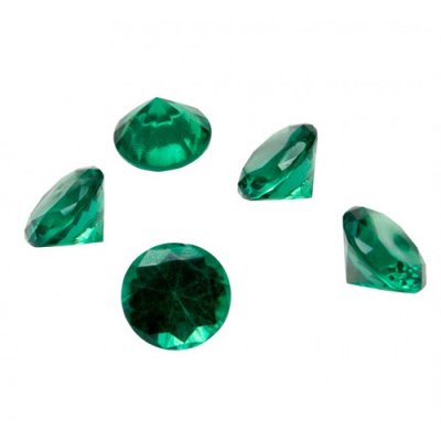 ARCHIVES  - 24 gros diamants vert émeraude 1,8 cm décoration de ... : illustration