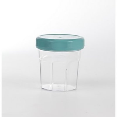 ARCHIVES  - 10 mini pots à confiture, couvercle turquoise : illustration