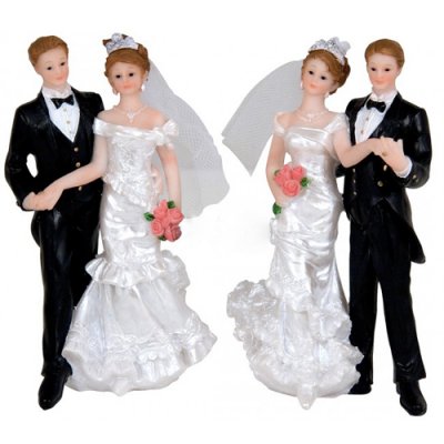 Decoration Mariage  - Figurine mariage couple mariés 14 cm : illustration