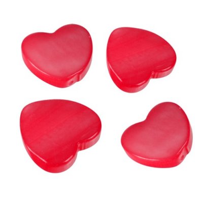 Dcoration de Table Mariage  - Confettis Mariage 24 petits coeurs rouges en nacre  : illustration