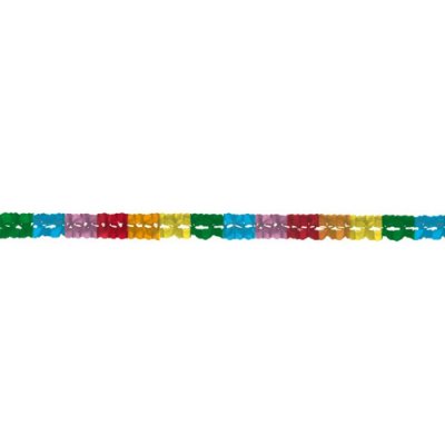 ARCHIVES  - 4 guirlandes boa en papier multicolore 2,50 m : illustration