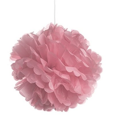 Dcoration Voiture Mariage  - 3 boules pompons fleurs en Papier de Soie Rose Blush ... : illustration