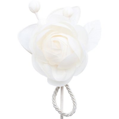 Decoration Mariage  - Grosse rose  drages ivoire (2 raquettes) : illustration