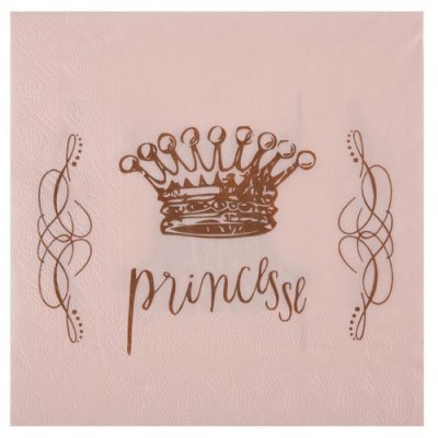 Dcoration de Fte, Anniversaire, Mariage, Baptme  - Serviettes de table Princesse rose pastel : illustration