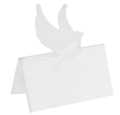 ARCHIVES  - 10 marque-places Colombe blancs : illustration