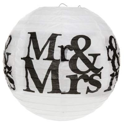 Decoration Mariage  - 2 boules lanterne Mr & Mrs : illustration